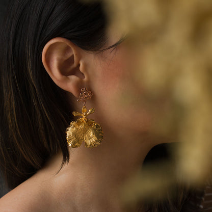 Aretes Saucos Orquídea Dama Danzante