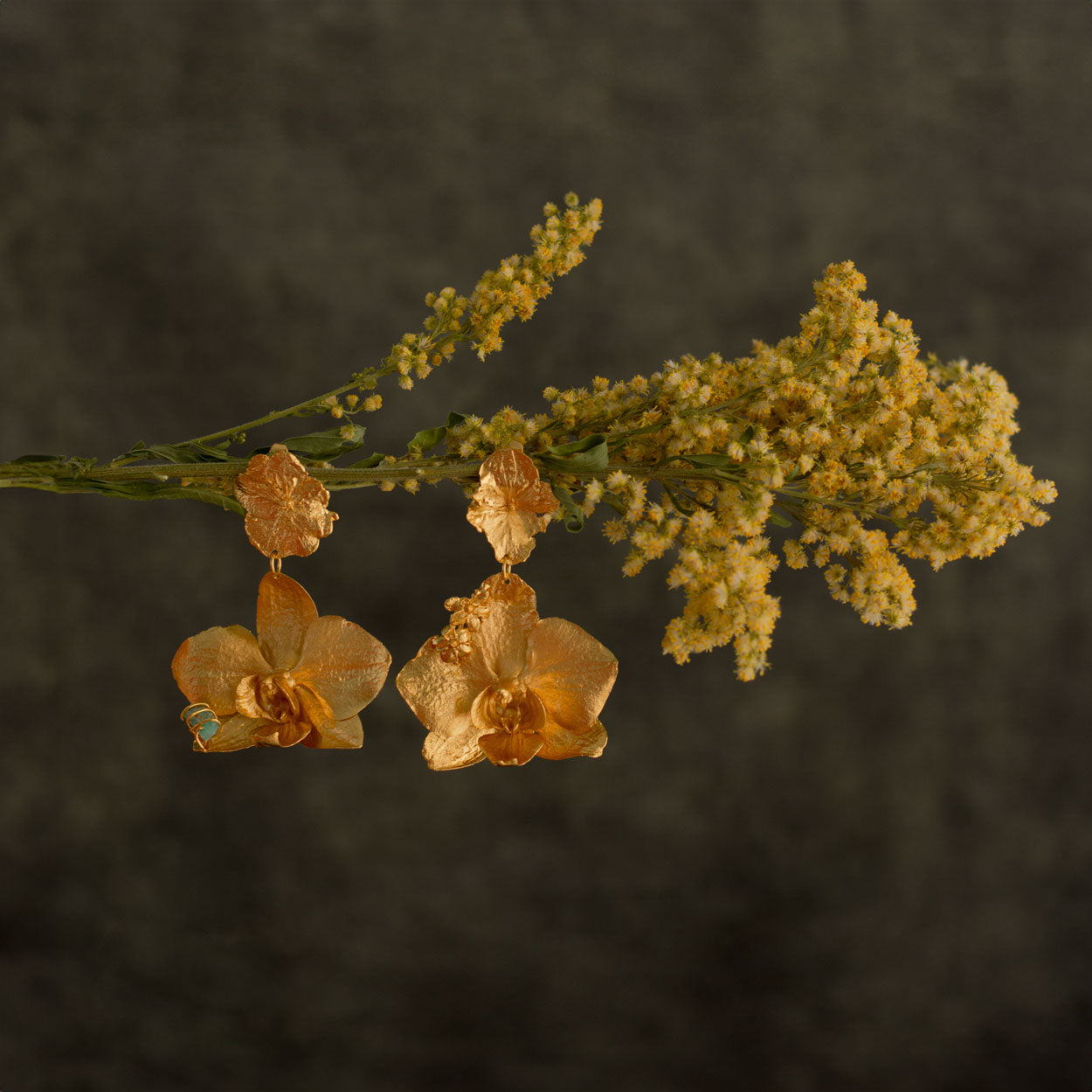 Aretes Orquídea Phalaenopsis & Hortensia