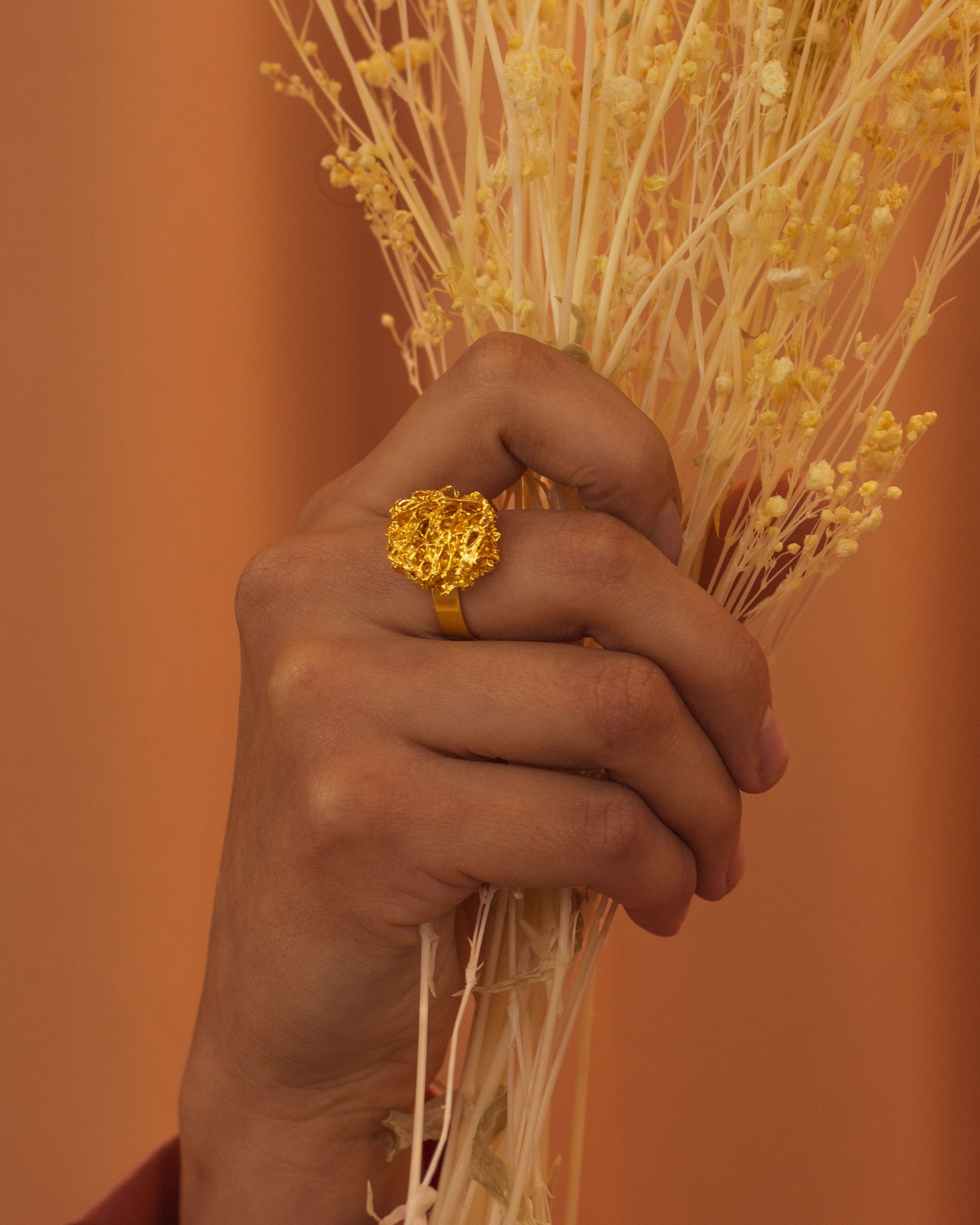 Anillo Luffa Estropajo Redondo , destacando su textura única y detallada